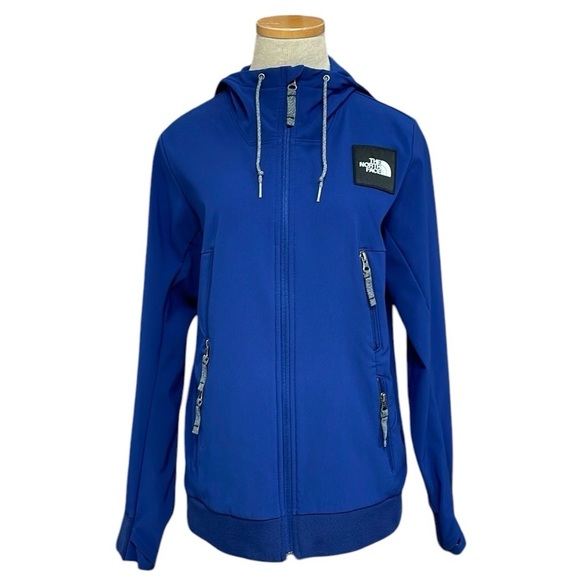THE NORTH FACE Jacket Soft Shell Coat Blue Pockets Women’s Size Small - Picture 1 of 15